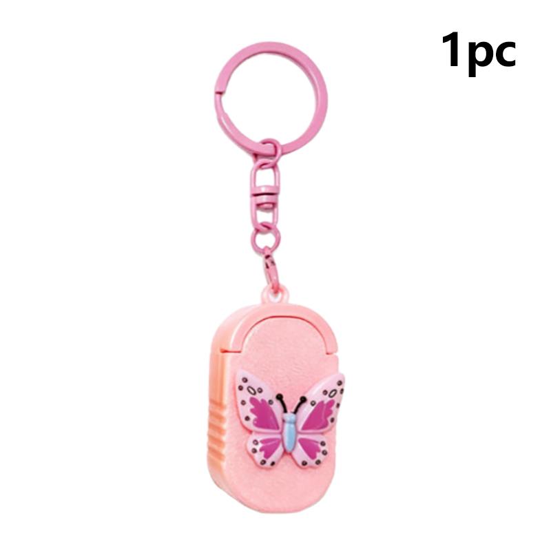 Mini Sliding Pill Box Keychain Compact Pill Container 3 Compartments BPA Free for Pocket Purse Travel Business Trip Use