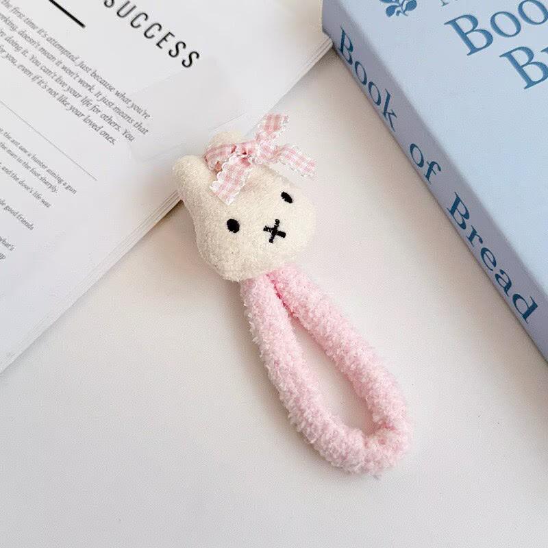 Miffy Rabbit Plush Phone Case Lanyard: Handheld Anti-lost Wrist Strap Keychain Pendant.