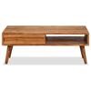VidaXL Table basse Bois massif avec tiroir sculpté 100 x 50 x 40 cm