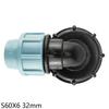 IBC Tank Adapter S60X6 To MDPE Elbow Pipe Fitting 32mm Garden Hose Faucet