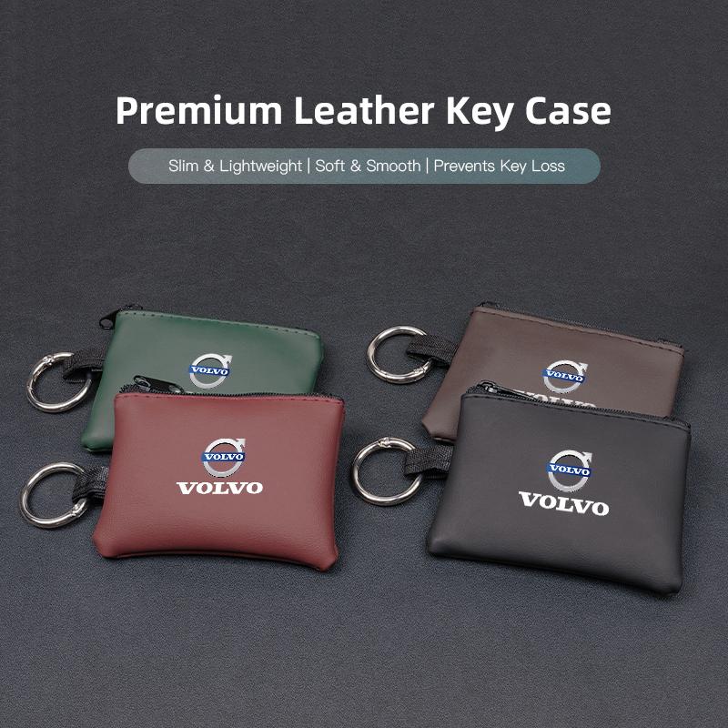 Car Key Storage Bag Leather Wallet Coin Purse For Volvo Rdesign XC90 XC40 XC60 V60 V70 V90 V40 V50 EC40 EX40 S80 S60 S90 C30 C70