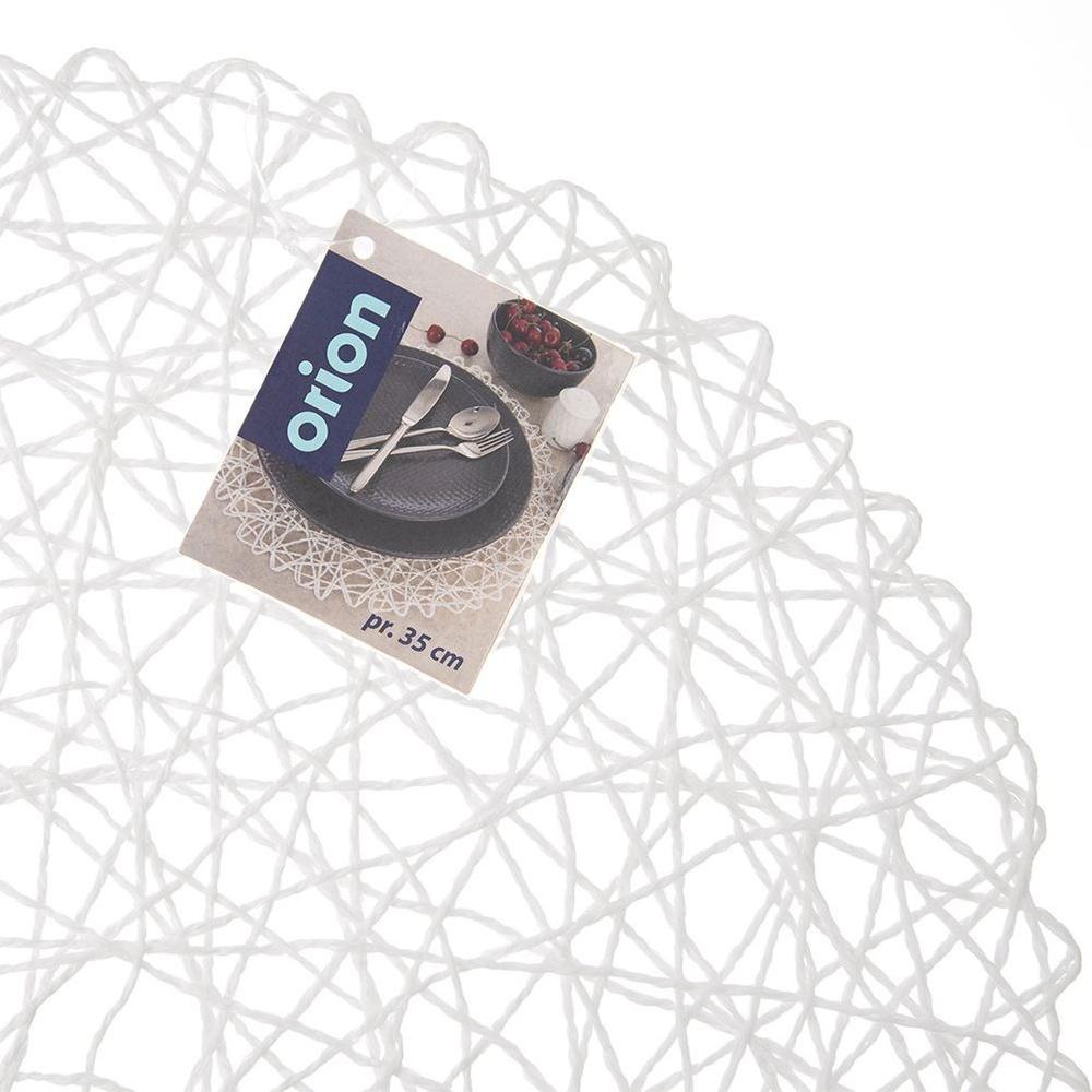 White Paper Table Mat, Round, 35 Cm