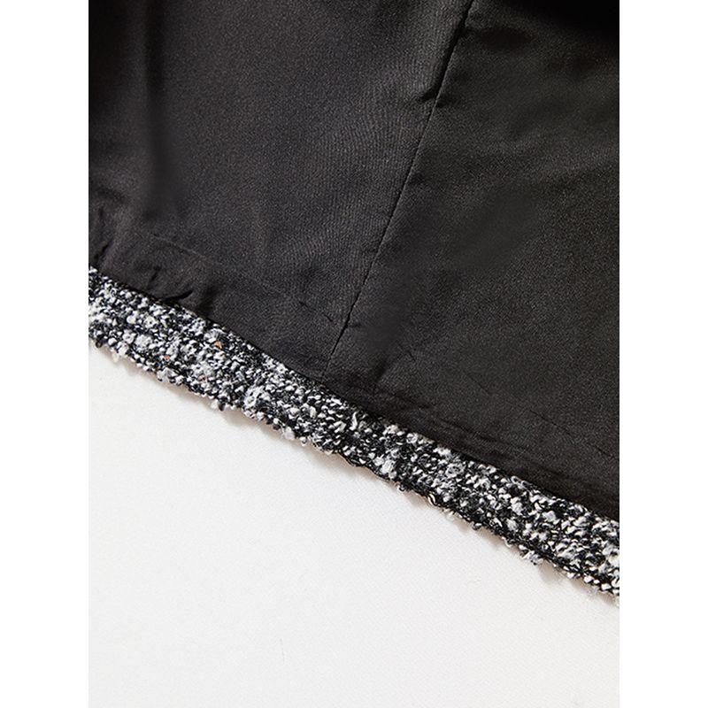 Great Fire! Welfare Old Pink ~ Tweed Sequins Attached Glitter SUNFLOWER Vest Skirt Women Autumn and Winter Dress Thick