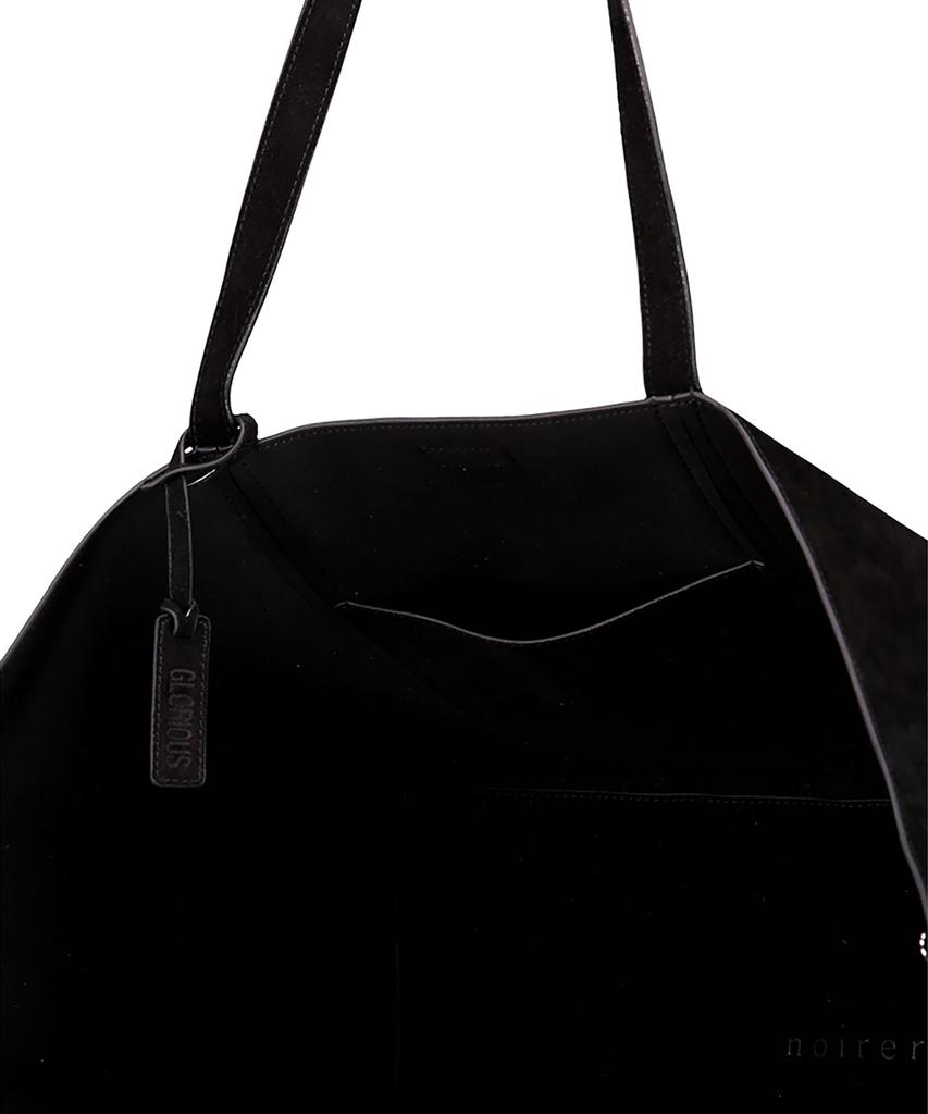 Noirer Suede Shopper Bag (Black)