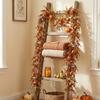 1PC Simulation Pumpkin Berry Rattan, Harvest Festival Thanksgiving Autumn Decoration Wreath Halloween Cross-border Simulation Maple Leaf
