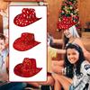 Christmas Top Hat for Women Men Holiday Celebration Cowgirl Hat Unisex Party Hat Festival Caps Party Props Costume Hat