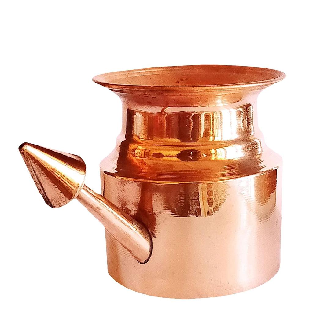 TreegoArt Pure Copper Neti Pot Plain For Storing And Serving Water- Pack Of 1 (250 Ml Copper Neti Pot)