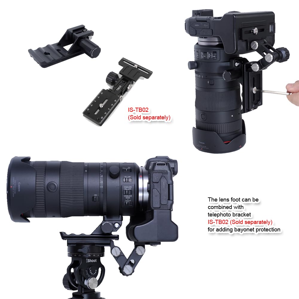 iShoot Camera Ring Tripod Lens Support Collar Compatible with Canon RF L IS USM Z Tripod Mount Ring Lens Bracket Collar Tripod Socket Compatible with