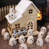 Resin Halloween Ghost Decoration Cute Creative Joy Garden Ghost Ornament Mini White Skull Statue Decorations Desktop Decoration