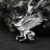 Punk Vintage Pegasus Unicorn Pendant Necklace For Men 316L Stainless Steel Greek Mythology Pegasus Wings Necklaces Jewelry Gifts