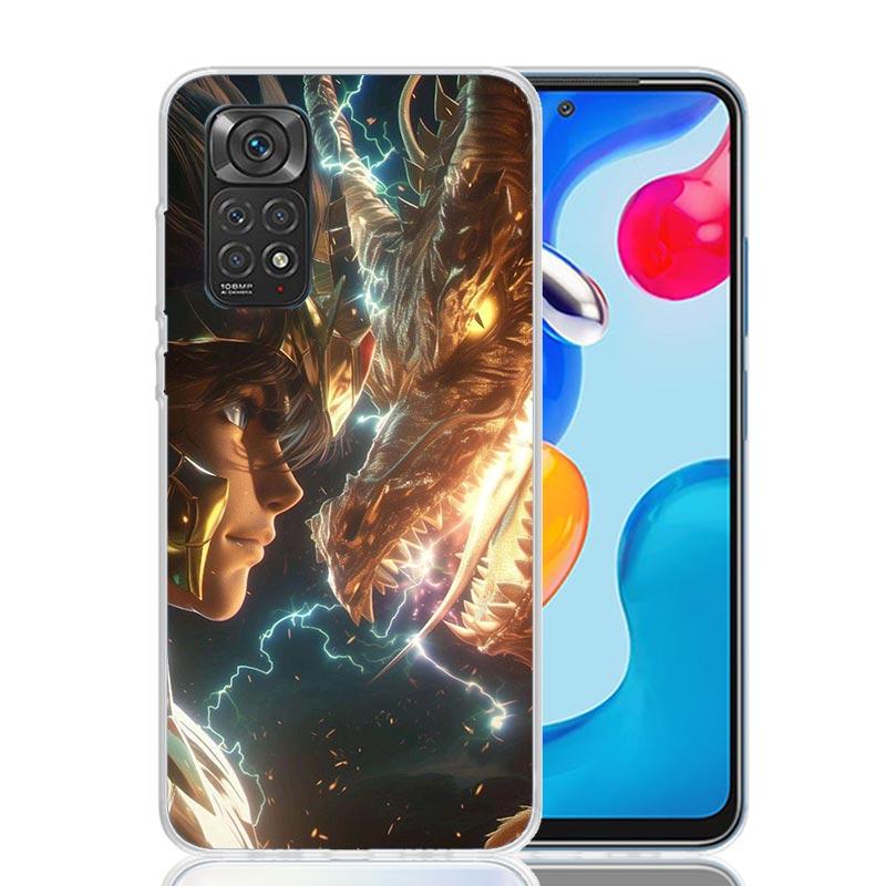 Saint Seiya Cool Phone Case For Xiaomi Redmi Note 15 14 13 12S 12 Pro Plus 11S 11E 11 11T 10S 10 Art Soft Pattern Cover Redmi No