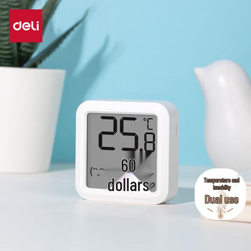 Deli Цифровой монитор температуры и влажности