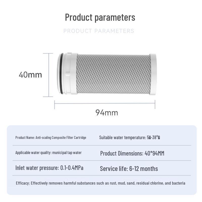 Universal Ultrafiltration Anti-Scale Faucet Water Filter Cartridge - Washable Kitchen Tap Accessory