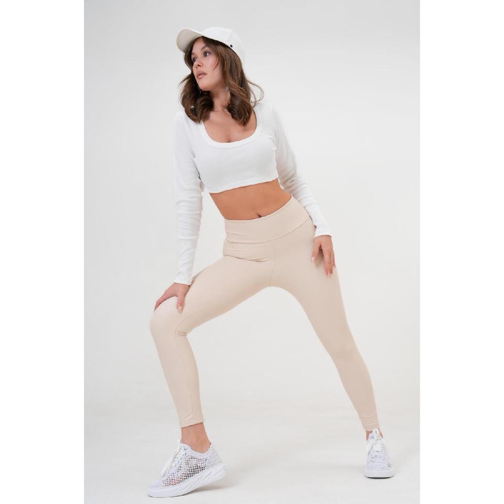 Schwarze Leggings aus mattem Lycra-Leder mit breitem Gürtel, 26269/1209