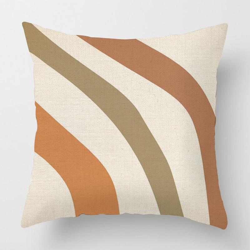 Home Decor Geometric Pattern Decorative Digital Print Pattern Cushion Cover Suitable For Sofa Bedroom Car Pillow Cover