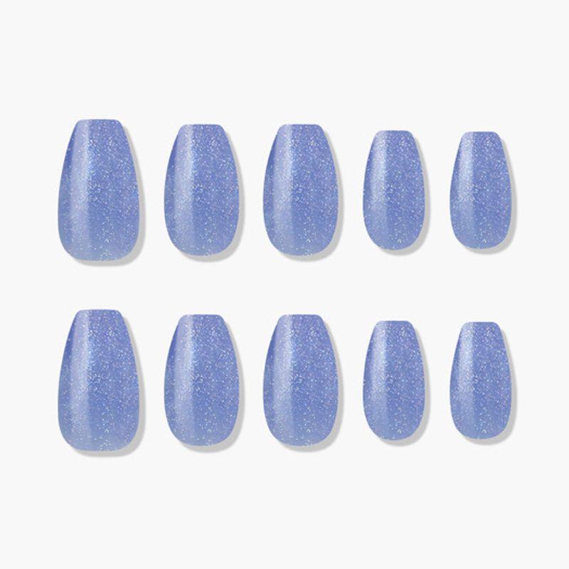 Reusable Nail Tips Blue Lemonade (Coffin)