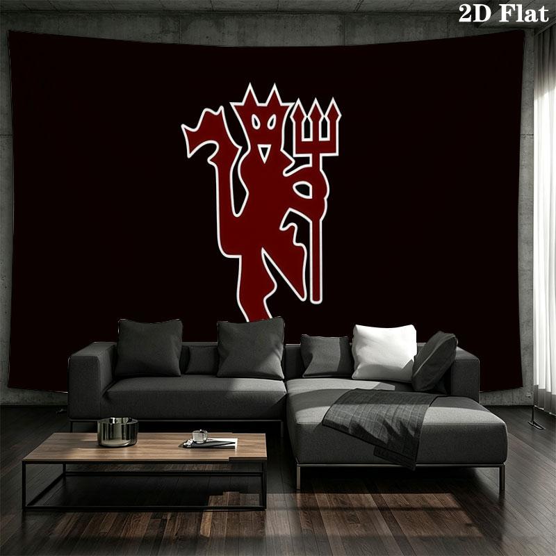 Man Utd Wall tapestry, aesthetic printed fabric blanket, suitable for bedroom, living room, and home decor.