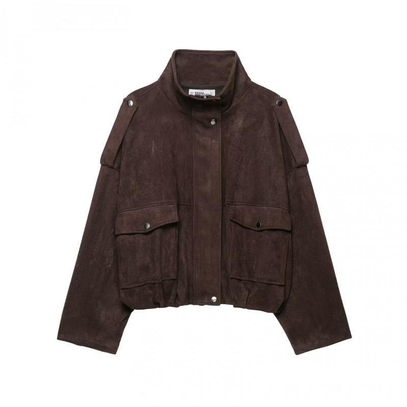 ZA Womens 2026 Stand Collar Zip