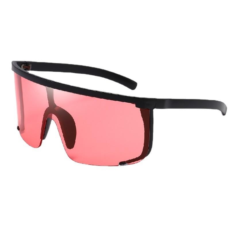Non-polarized Fashion Integrated Design Large Frame Anti Blue Light Sunglasses Men Women Outdoor Sports Riding Wind Resistant Protection Eyeglasses