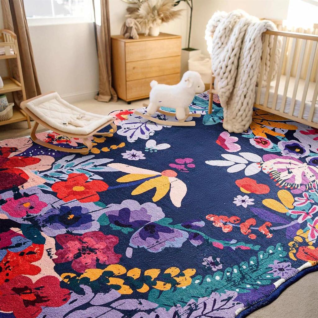 American Forest Stain-Resistant Sofa Rug – Easy-Clean Living Room, Bedroom, or Bedside Carpet Decoration Blanket