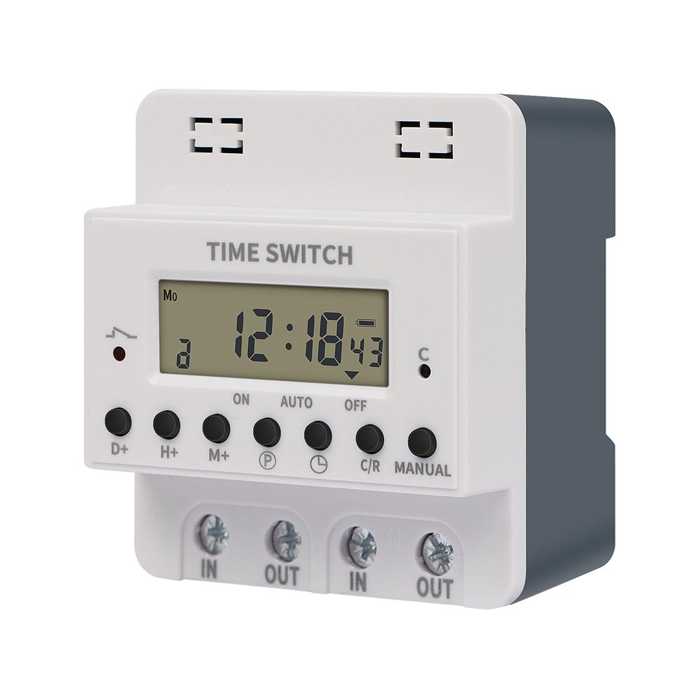 60A Digital Timer Switch Relay New Type Din Rail 2 wire Weekly 7 Days Programmable Electronic Timer Control AC 220V KG316T