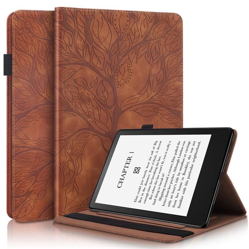 

PU Leather Caqa For Kindle Paperwhite 2021 Case Embossed Wallet Tablet For Paperwhite 5 11 th Generation Cover 6.8 inch + Gift For Paperwhite5 2021
