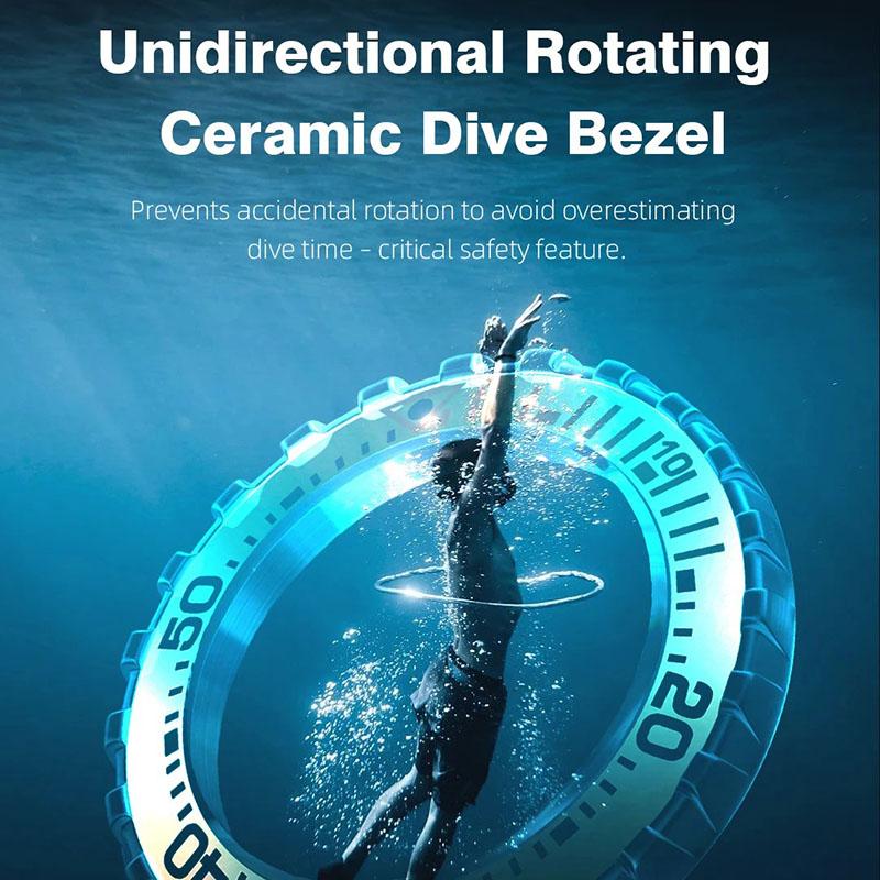 NORTH EDGE 2025 Neue TRITON Solarbetriebene Taucheruhr Herren Luxus Quarzuhren für Herren 316L Edelstahlgehäuse Wasserdicht 300M