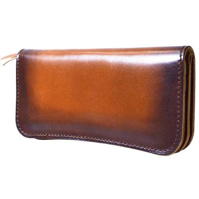 Atelier CODEL Tochigi Leather Long Wallet, Hand-Dyed Brown