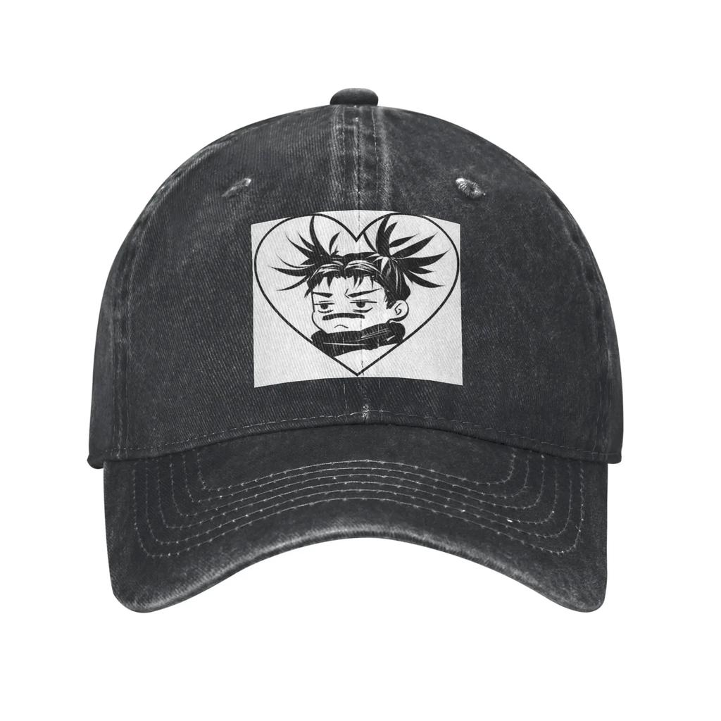 Cappellino in tessuto denim con motivo Jujutsu Kaisen Choso JJk cappellini da baseball casual cappello regolabile cappelli da