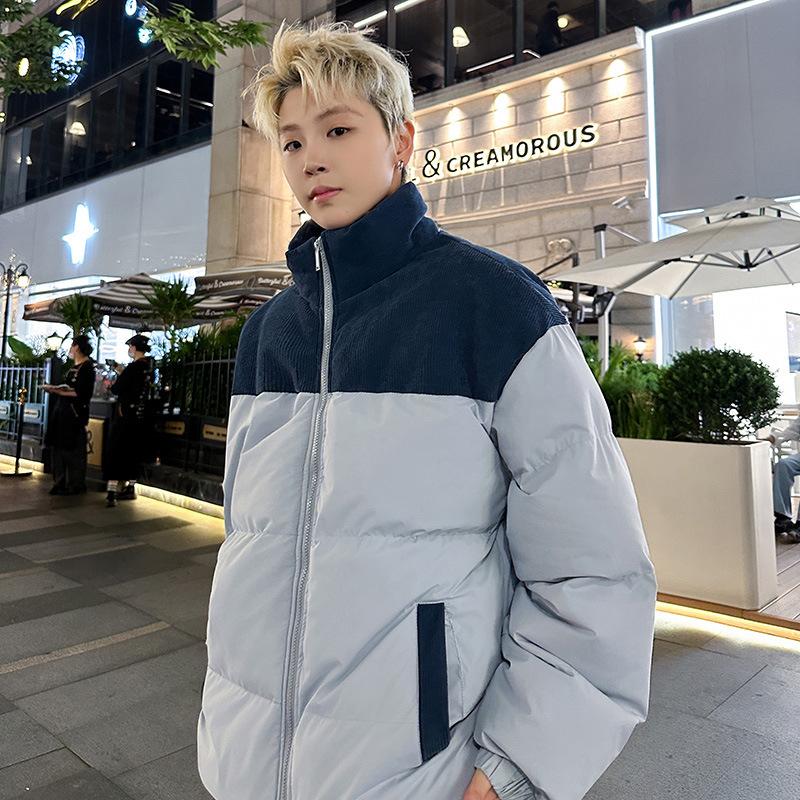 Padded clothes men's winter windproof corduroy padded clothes couple women's thickened padded jacket jacket stand-up collar to keep warm