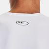 Under Armour Printed Logo Slim Fit Crew Neck Short Sleeve T-Shirt Men Tops White 1365229-100