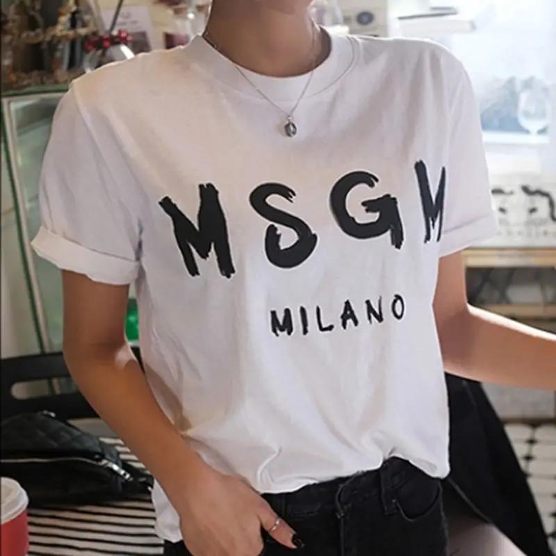 

Корея и Простая футболка с коротким рукавом и принтом букв, женская, лето 2025, новый топ с рукавом до локтя L