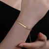 316L Stainless steel New fashion fine  Simple red heart zircon charm beaded chain bracelet for women