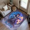 Night Sky Violinist Personalized Name Floor Rug Office Rug Design for Playrooms Study Room Foyer Bedrooms Anti-slip Rug Anime Office Decor