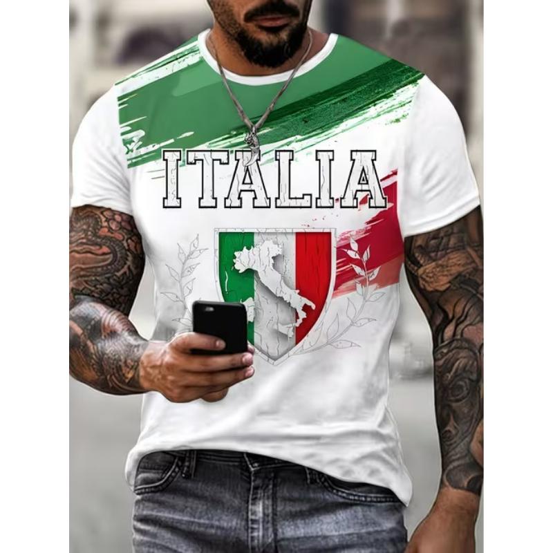 Popularny europejski i amerykański wielostylowy T-shirt z nadrukiem 3D, letni luźny oddychający casualowy top z krótkim rękawem