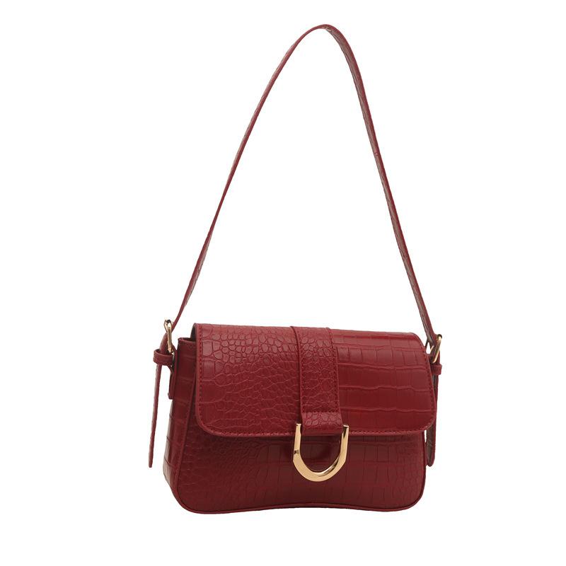 Solid Color Retro Large Capacity 225 Summer New Simple Casual Fashion Crossbody One Shoulder Underarm Small Square Bag Women