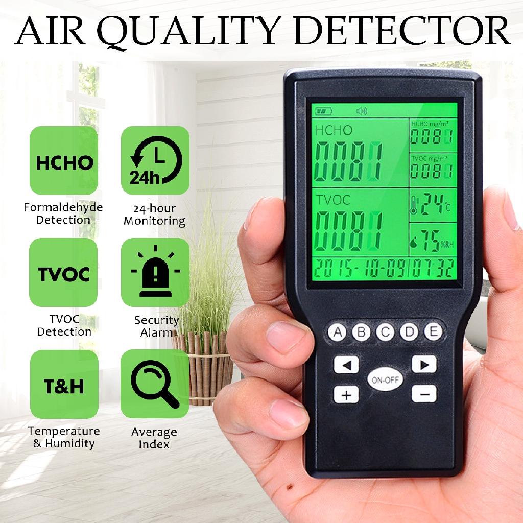 Mini LCD Display Air Quality Monitor Portable Household HCHO TVOC Temperature Humidity Tester Detector Meter Tool New