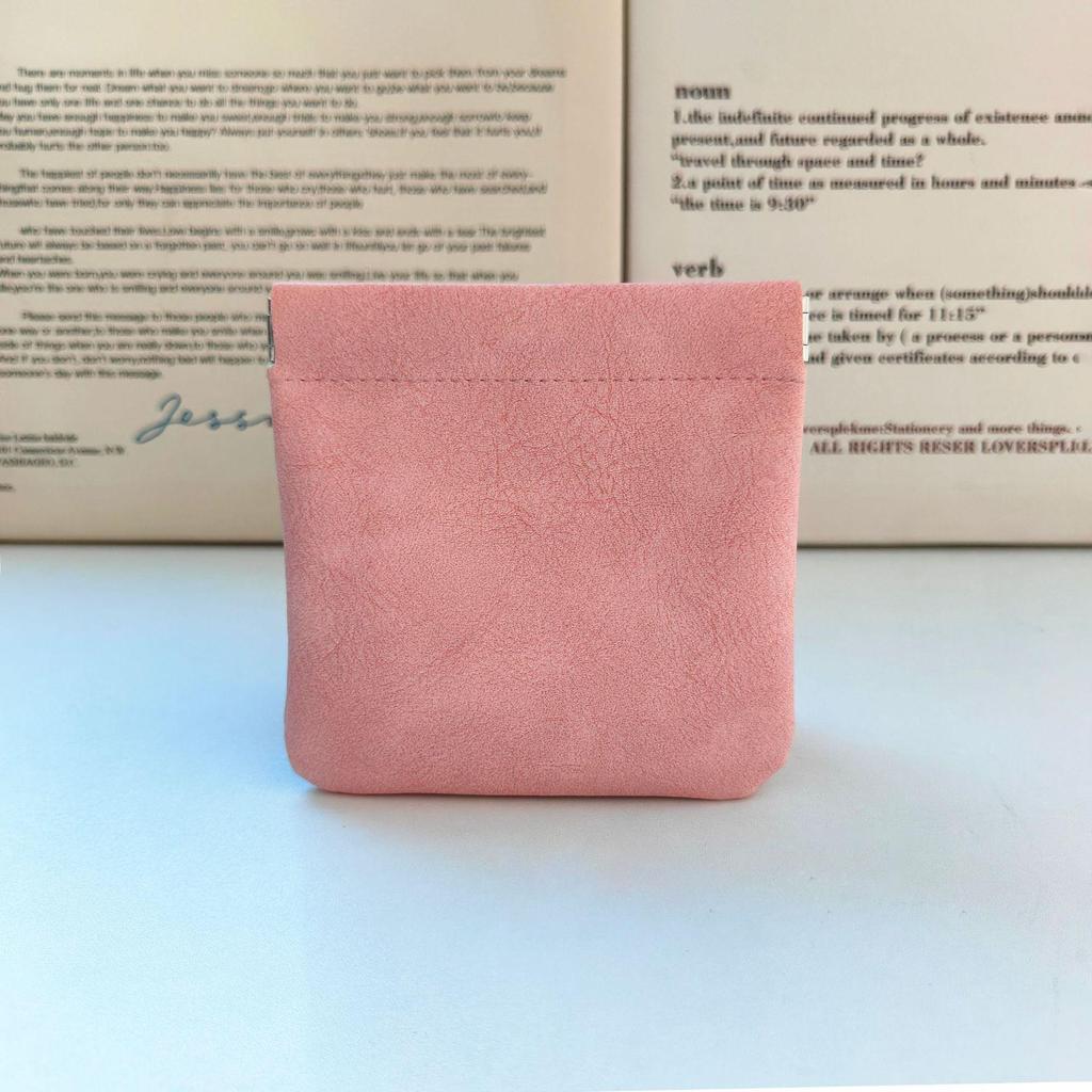 Automatic Closing Mini Lipstick Travel Bag - Compact, Portable Spring Clip Makeup Organizer for Women