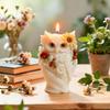 Силиконовая форма для ароматерапевтической свечи 'Ретро Сова с цветами'