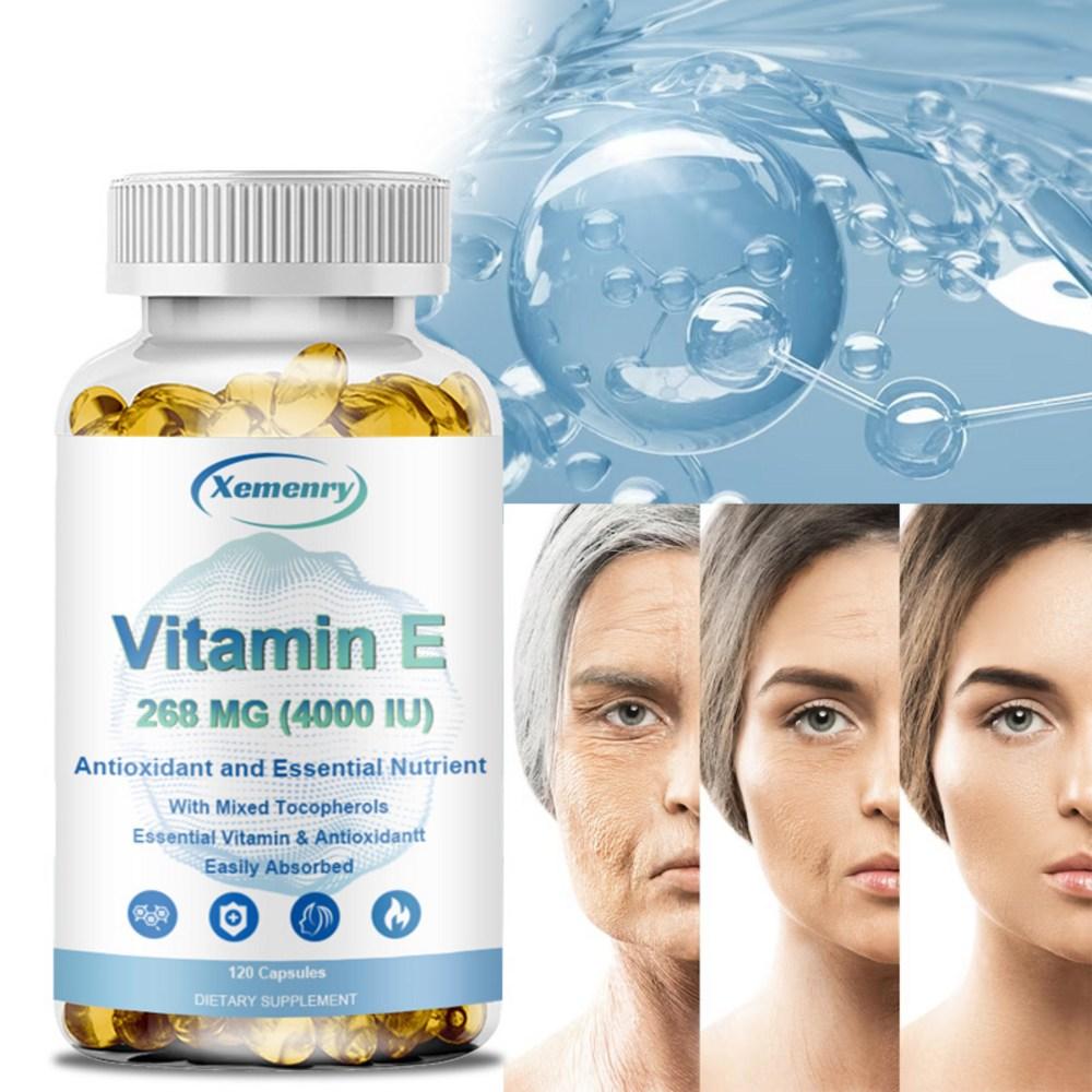 Vitamin E Capsules 268mg 4000IU per serving – Antioxidant and essential nutrient 3 pcs