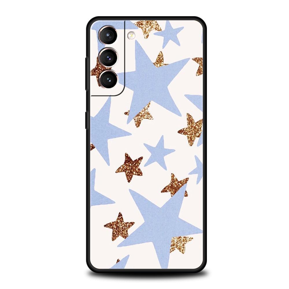Colorful Stars Phone Case For Samsung Galaxy S25 Edge S24 S23 S22 Ultra S20 S21 FE 5G S10 S9 Plus S10E Soft Cover