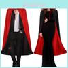 Vampire Costume Cloak With Hood For Halloween Cosplay Adults Dress Up Prop