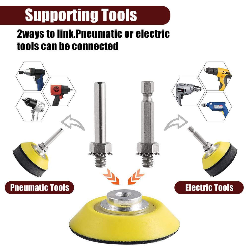 240pcs 2inch Sanding Discs Pad Variety Kit for Drill Grinder Rotary Tools Attachment with 1/8"&1/4" Shank Backer Plate