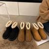 Fashion Winter Women's Back Zipper Plus Velvet Platform Snow Boots New Fashion Keep Warm Suede Cotton Shoes for Women Casual Ankle Boots