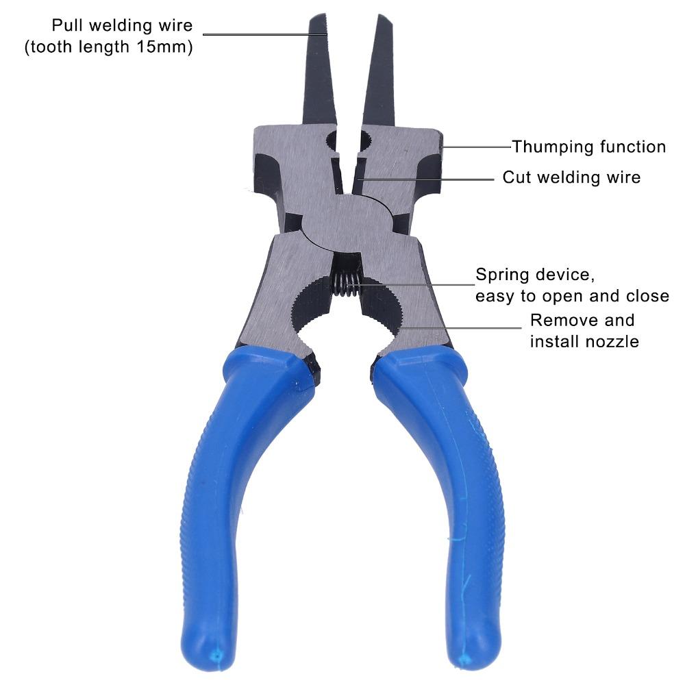 High Carbon Steel Multi-Functional Welding Pliers Insulated Handle Welding Accessories  For Welding