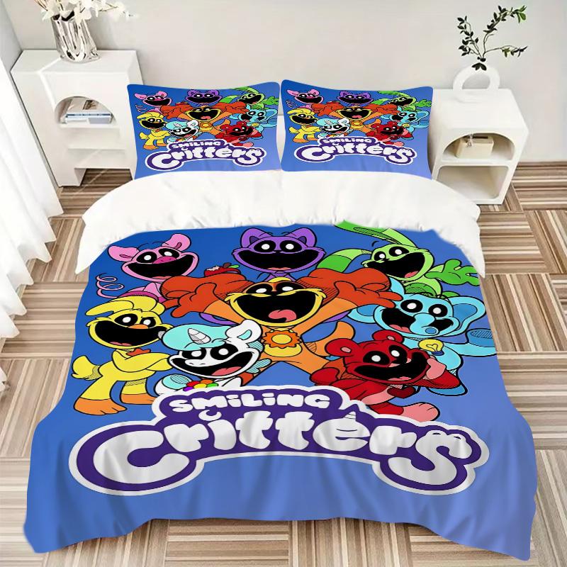 Critters Adventure Print 3Pcs Bedding Setduvet Cover With 2 Bedropillowcase Home Birthday Gift