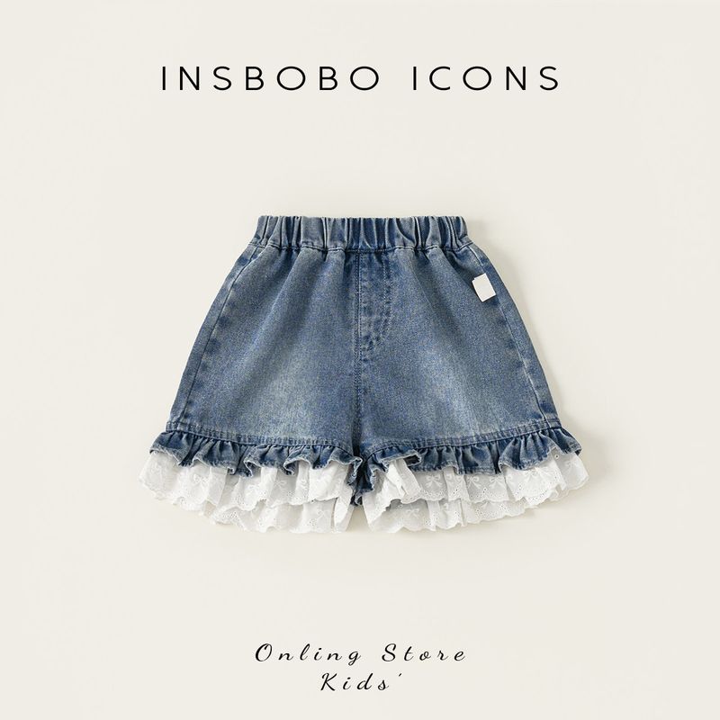 Insbobo Girls  Pants 2026 Spring New Style Girls  Jeans Children s Spring and Autumn Stylish Long Pants Children s Clothing Trendy Denim Blue (Summer Style) 80