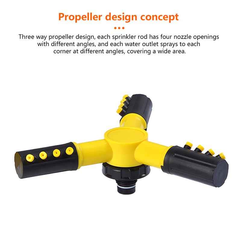 360 ° Gartensprinkler-Rotation Bewässerungssystem Automatisches Landwirtschafts-Rasenbauernhof-Gewächshaus-Sprühdüsenwerkzeug