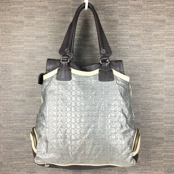 MARC BY MARC JACOBS Torba do ręki Szara Wzór z logo(UŻYWANY)