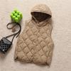 Vestă matlasată ușoară pentru femei, croială slim fit - Îmbrăcăminte exterioară trendy în stil retro
